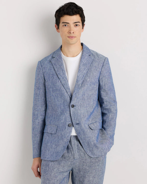 100% European Linen Blazer - XS / French Blue