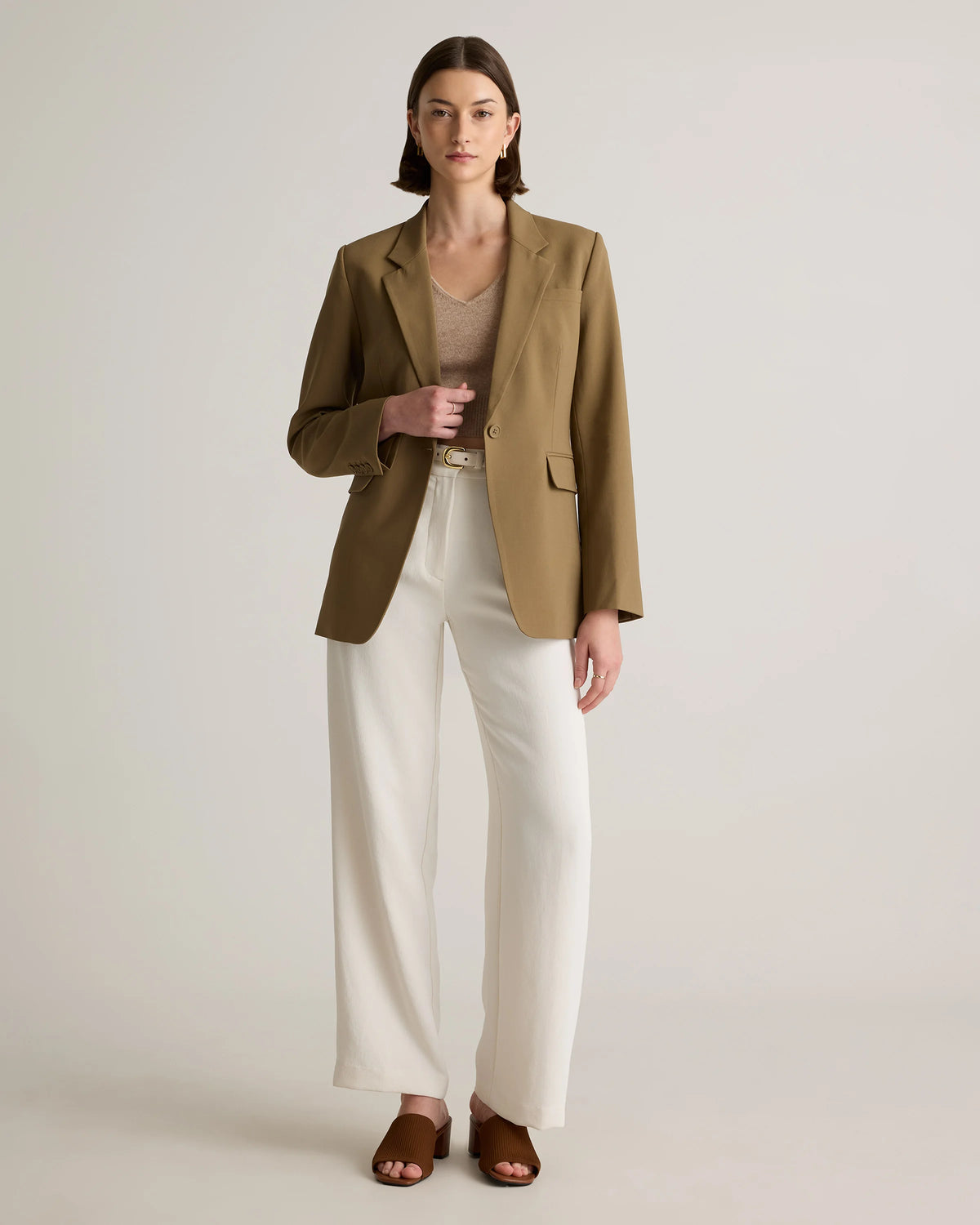 Italian Wool Long Blazer - XS / Sahara Camel