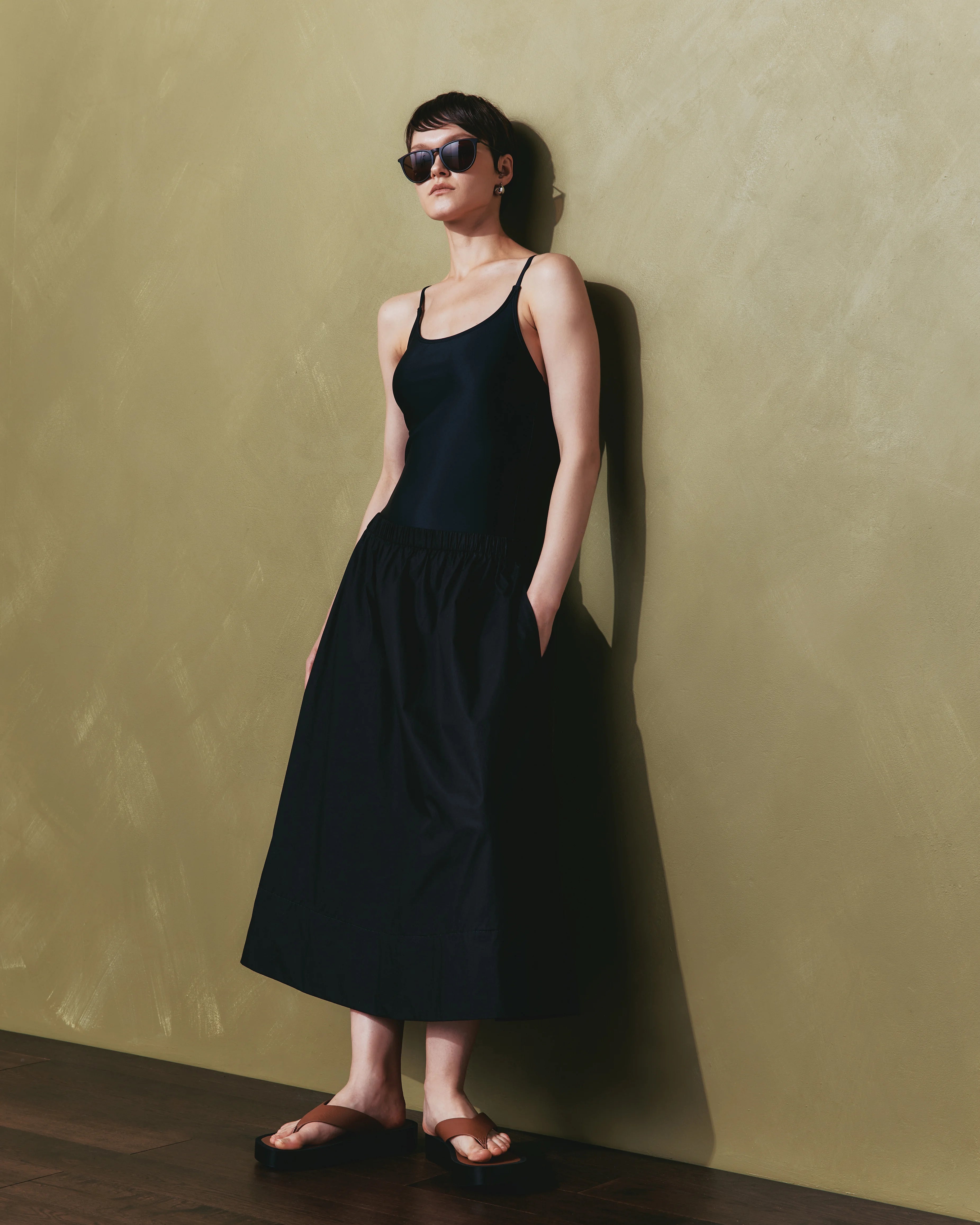 Italian Cami One-Piece Swimsuit - XS / Black Secondary image