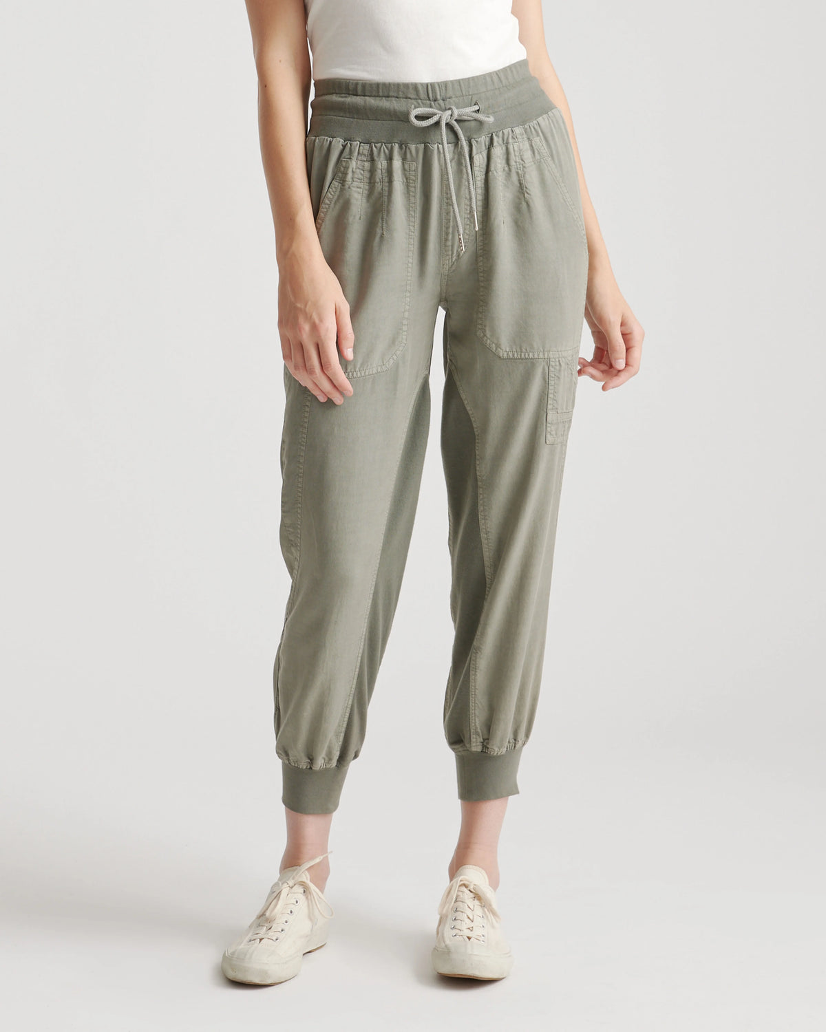 Vintage Wash Tencel Utility Jogger - XS / Olive Main image