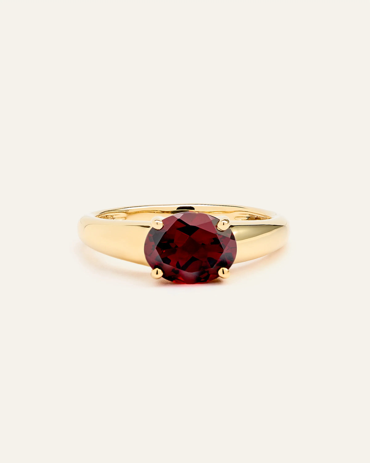 14K Gold Gemstone Vintage Inspired Ring - 4 / Yellow Gold Main image