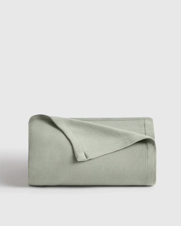 Luxury Organic Cotton Bed Blanket - Twin / White