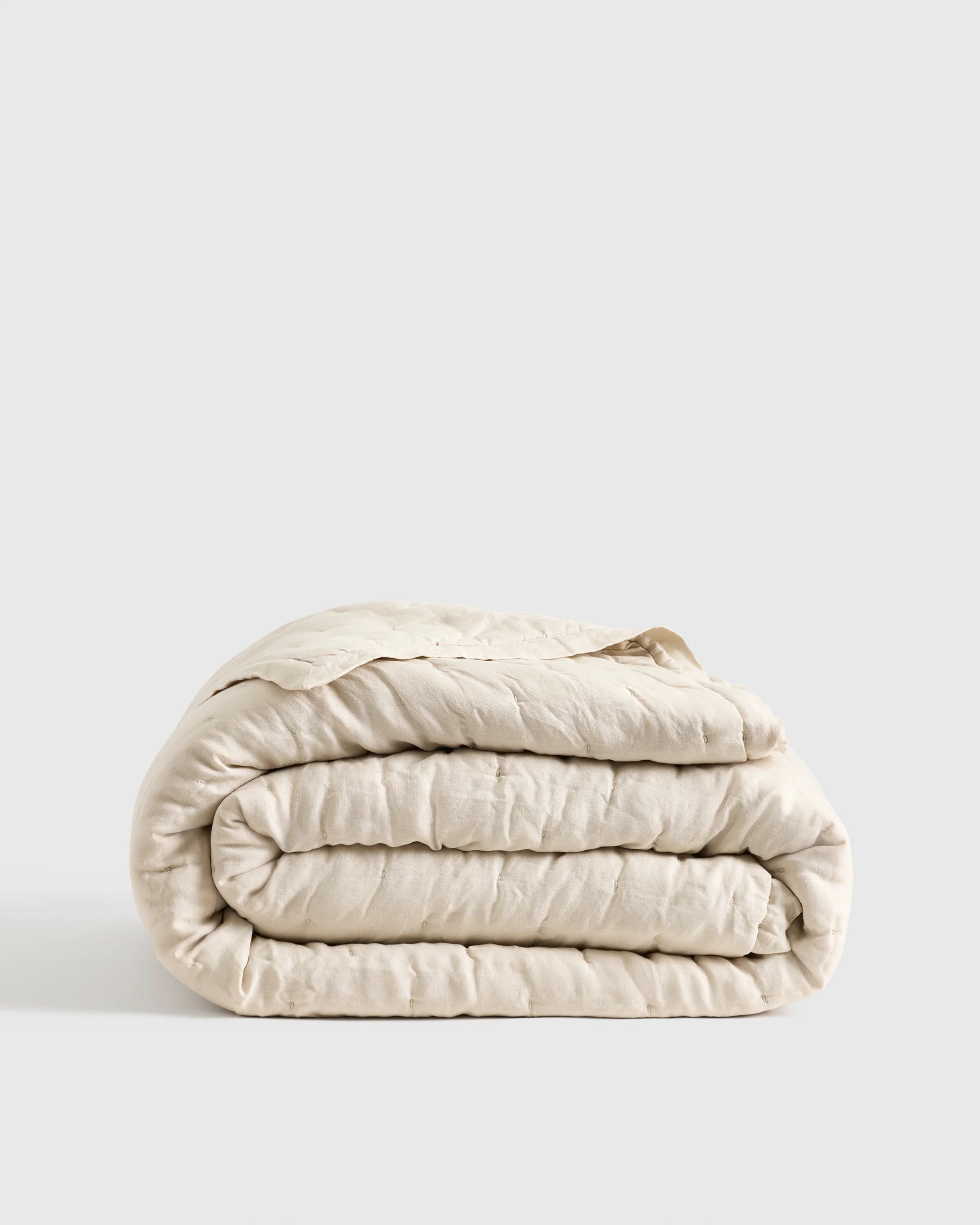 European Linen Dream Quilt - Twin / White Secondary image