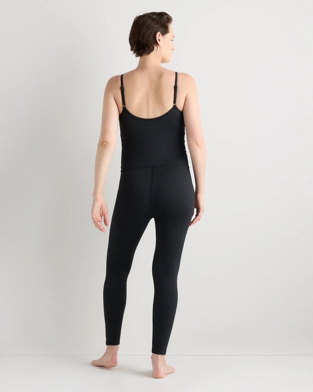 Ultra-Soft Maternity Jumpsuit - XS / Heather Black