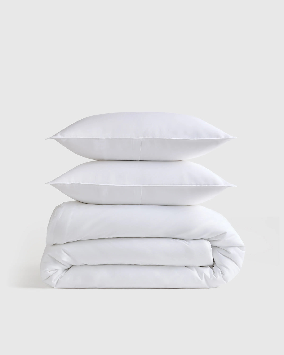 Organic Cotton Sateen Comforter Set - Twin / White Main image