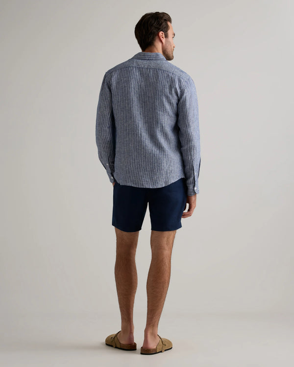 100% European Linen Relaxed Long Sleeve Shirt - XS / Flax