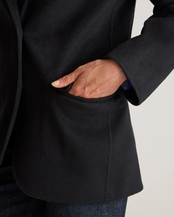Double-Faced Merino Wool Soft Blazer - XS / Caramel