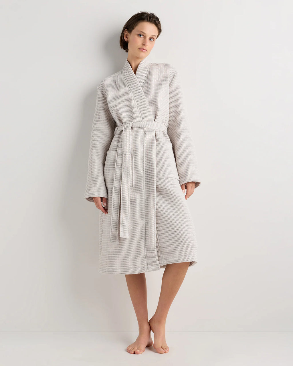 Organic Turkish Waffle Robe - XS / White
