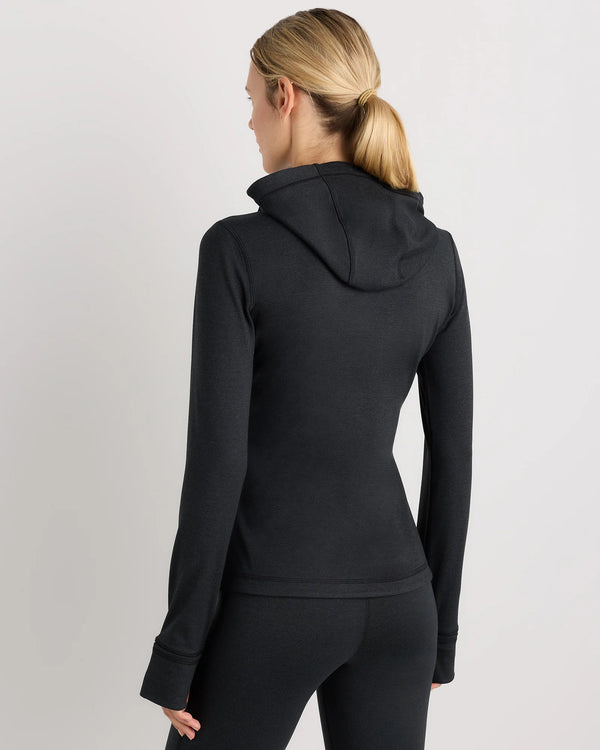 Ultra-Soft Slim Fit Hooded Jacket - XS / Heather Black