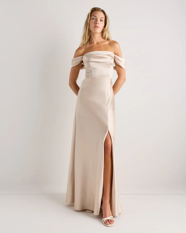 Aurora Stretch Satin Convertible Dress - 0 / Garden Sage Green