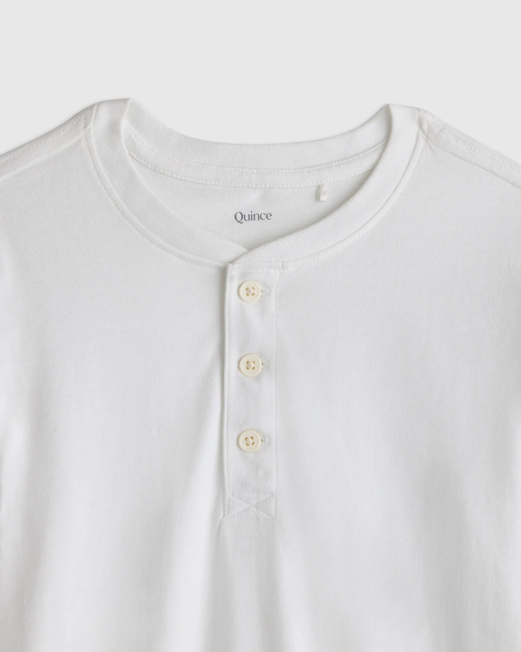 100% Organic Cotton Long Sleeve Henley Tee - 6 / Oatmeal Stripe