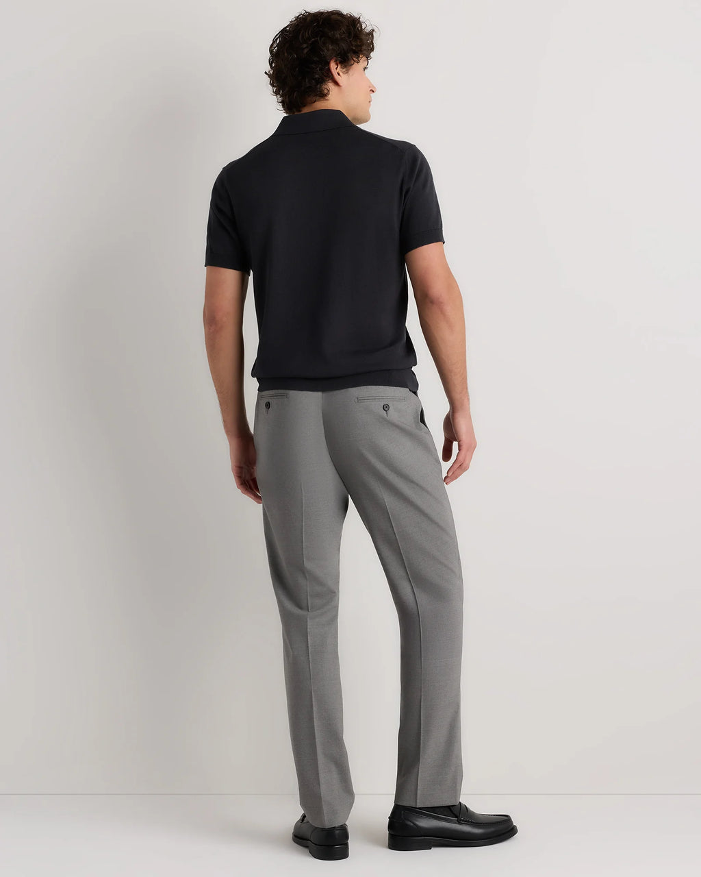 Stretch Wool Dress Pants - Straight - 30X30 / Black