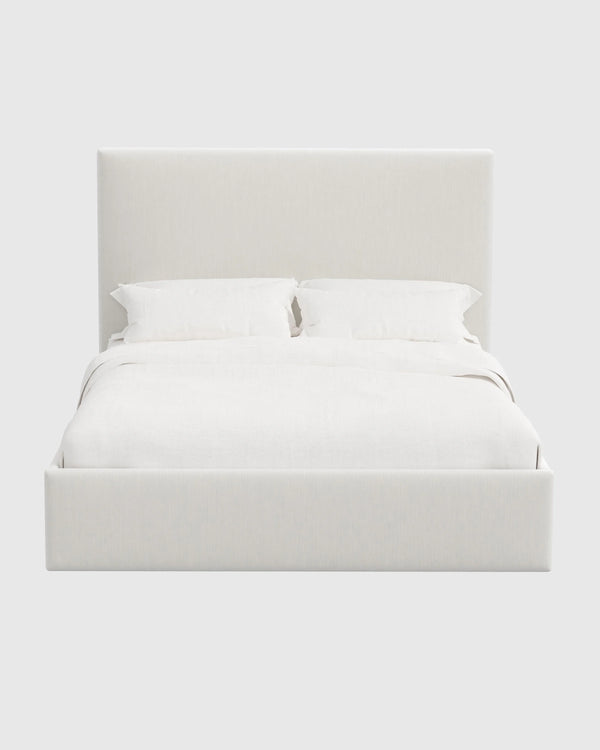 Square Bed in Performance Velvet - Full / Butterscotch