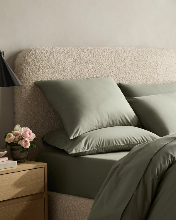 Organic Crisp Percale Duvet Cover Set - Twin / Espresso