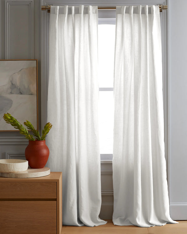 European Linen Curtain - Single Panel - 48x84 / Flax