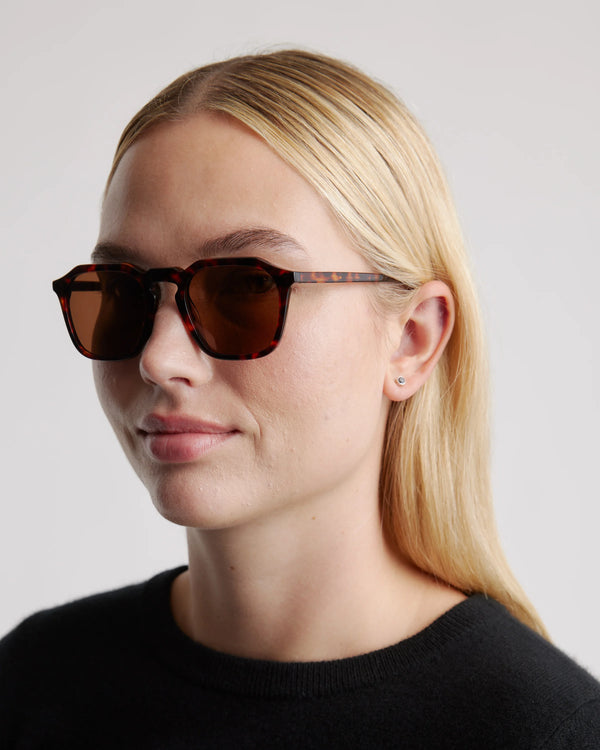 Jude Polarized Acetate Sunglasses - One Size / Black with Green lens