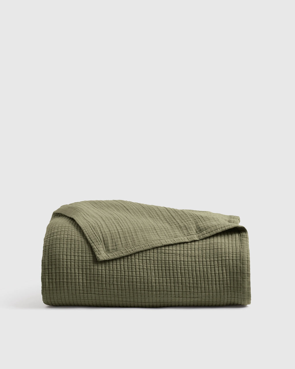 Organic Ribbed Cotton Coverlet - Twin / Toffee