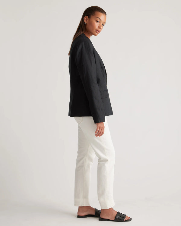 100% European Linen Structured Blazer - XS / French Blue