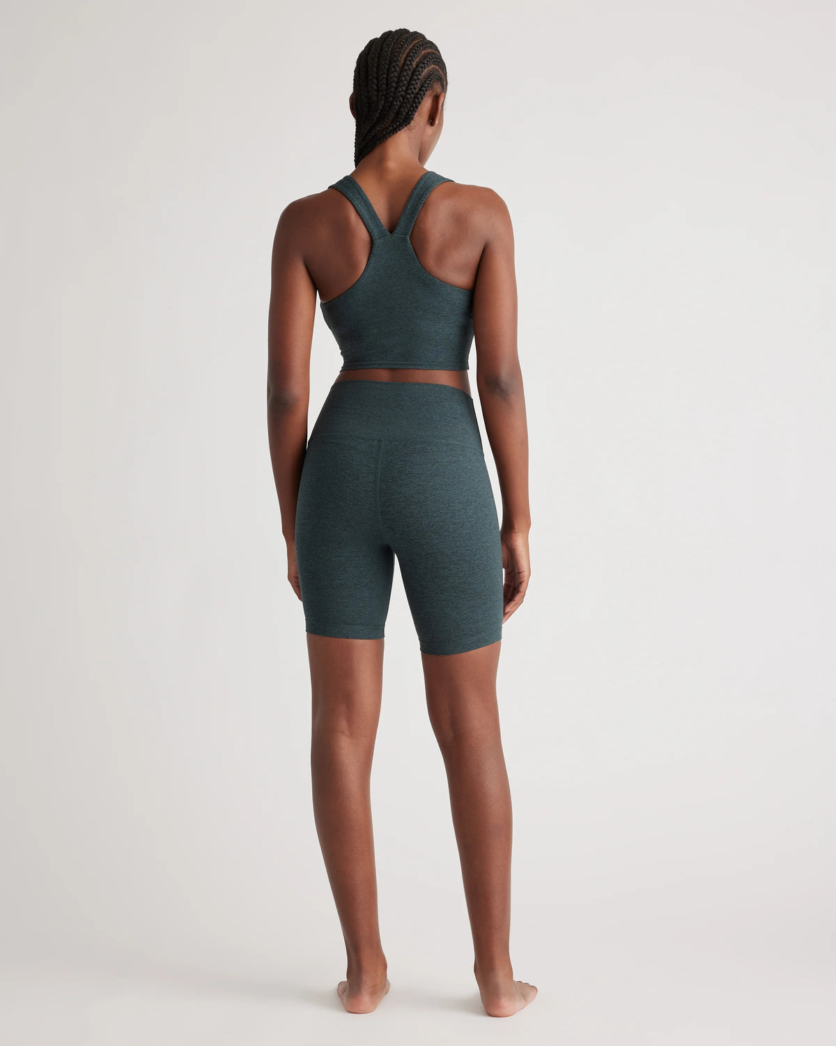 Ultra-Soft V-Neck Cropped Tank - XS / Heather Navy