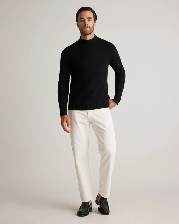 100% Yak Wool Roll Neck Sweater - XS / Black