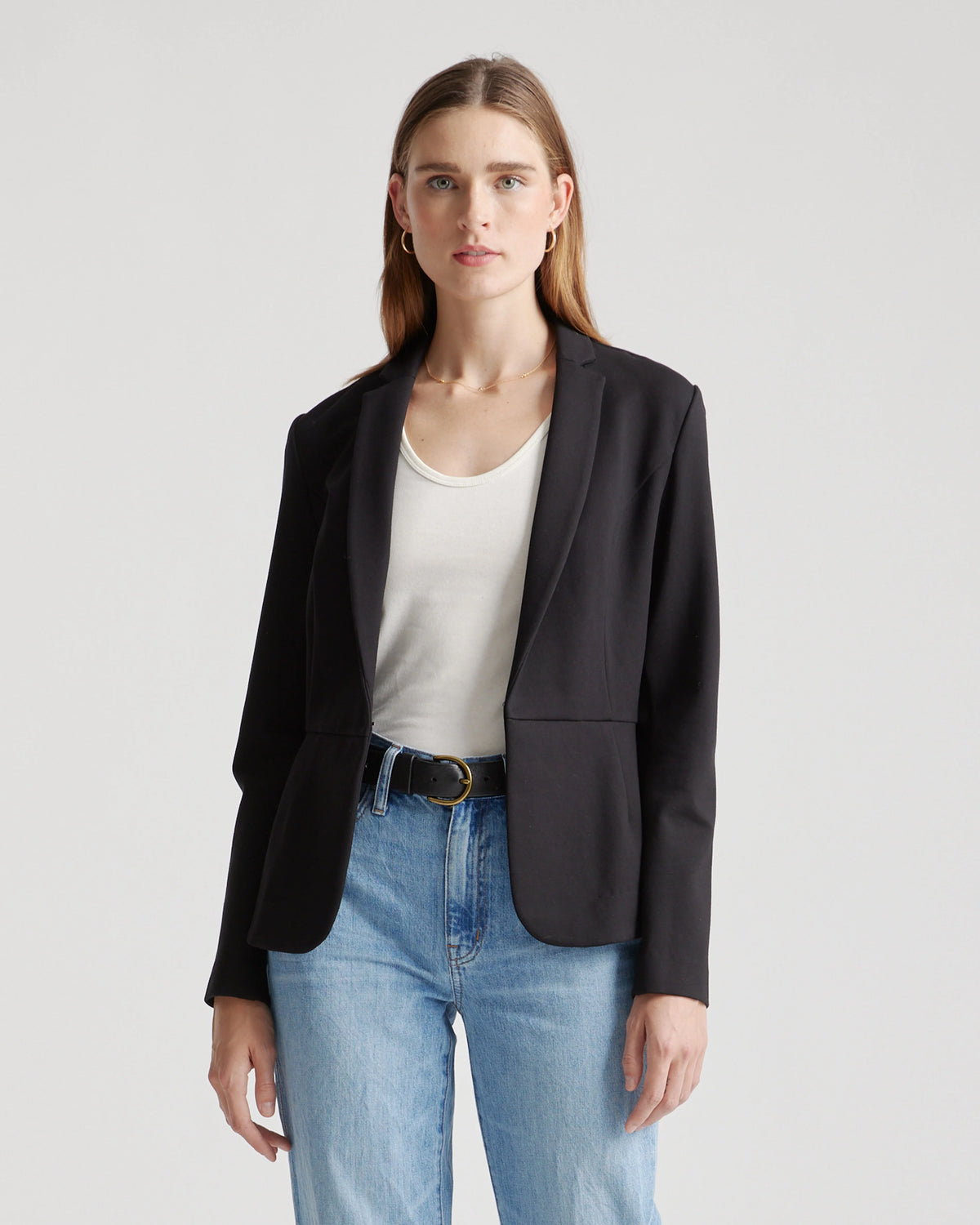 Ultra-Stretch Ponte Blazer - XS / Black Main image