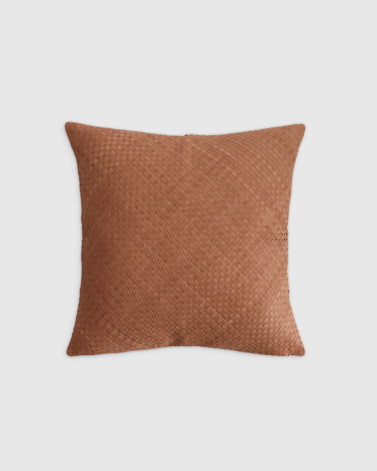 Woven Leather Pillow cover - 20x20 / Chestnut Main image