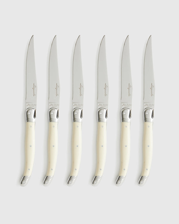 Jean Dubost Laguiole Steak Knives (Set of 6) - One Size / Ivory