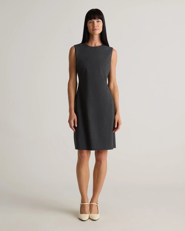 Italian Wool Sleeveless Dress - 0 / Grey Melange