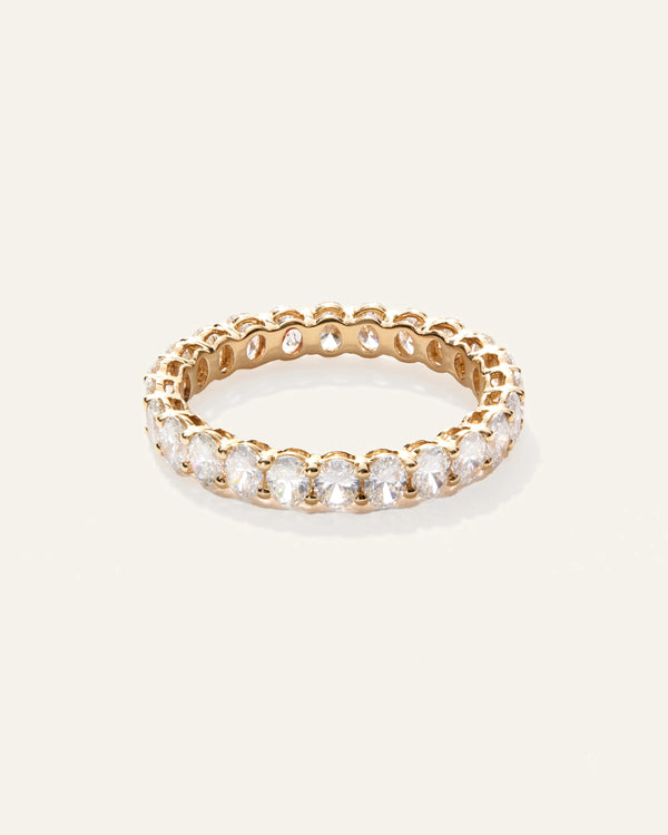 Lab Grown Diamond Oval Eternity Band - 5 / Yellow Gold