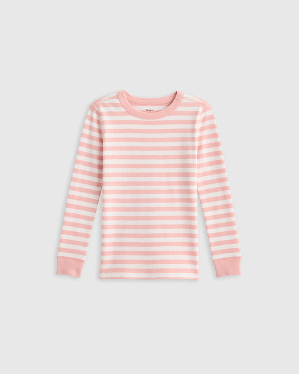 100% Organic Cotton Long Sleeve and Pant Pajama Set - 2T / Navy Stripe