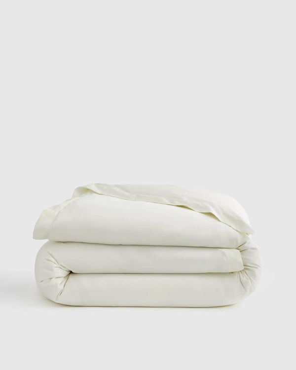 Signature Giza Cotton Sateen Duvet Cover - Twin / Light Grey