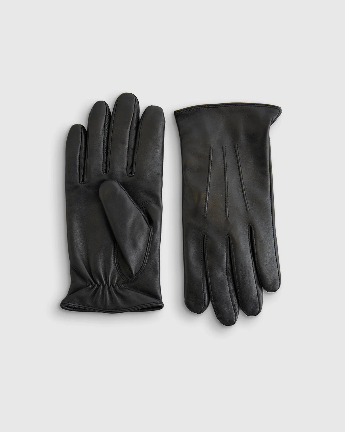 Cashmere Lined Leather Gloves - S / Black Main image