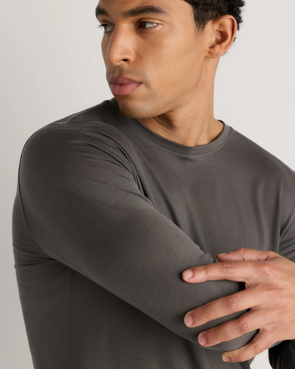 100% Merino Wool All-Season Long Sleeve Base Layer Tee - XS / Off-White