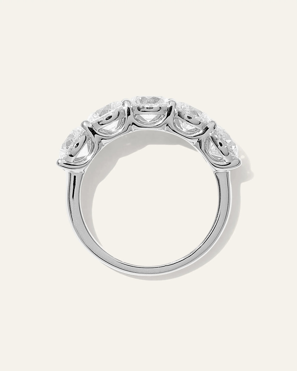 Lab Grown Diamond Five Stone Band - 4 / Yellow Gold