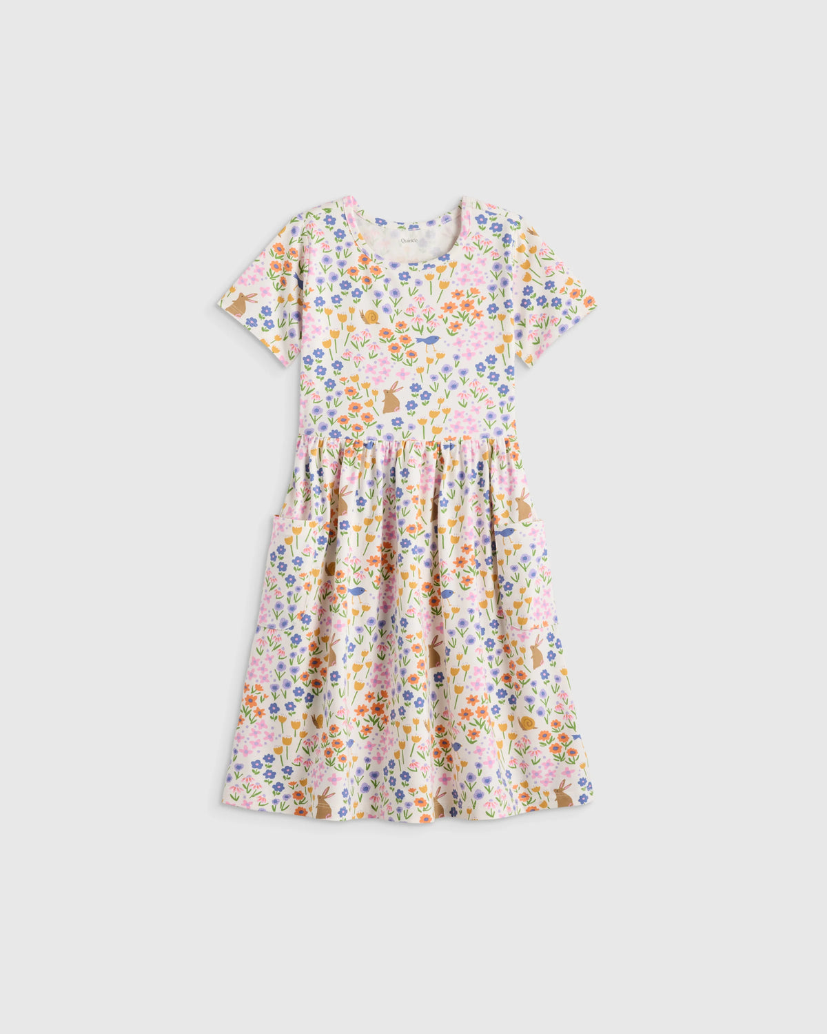 Organic Cotton Fit and Flare Pocket Dress - 2T / Critter Floral Main image
