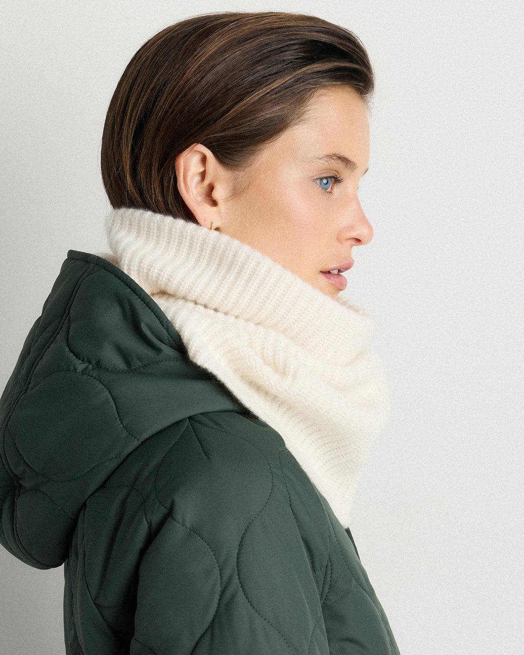 Mongolian Cashmere Snood - One Size / Ivory