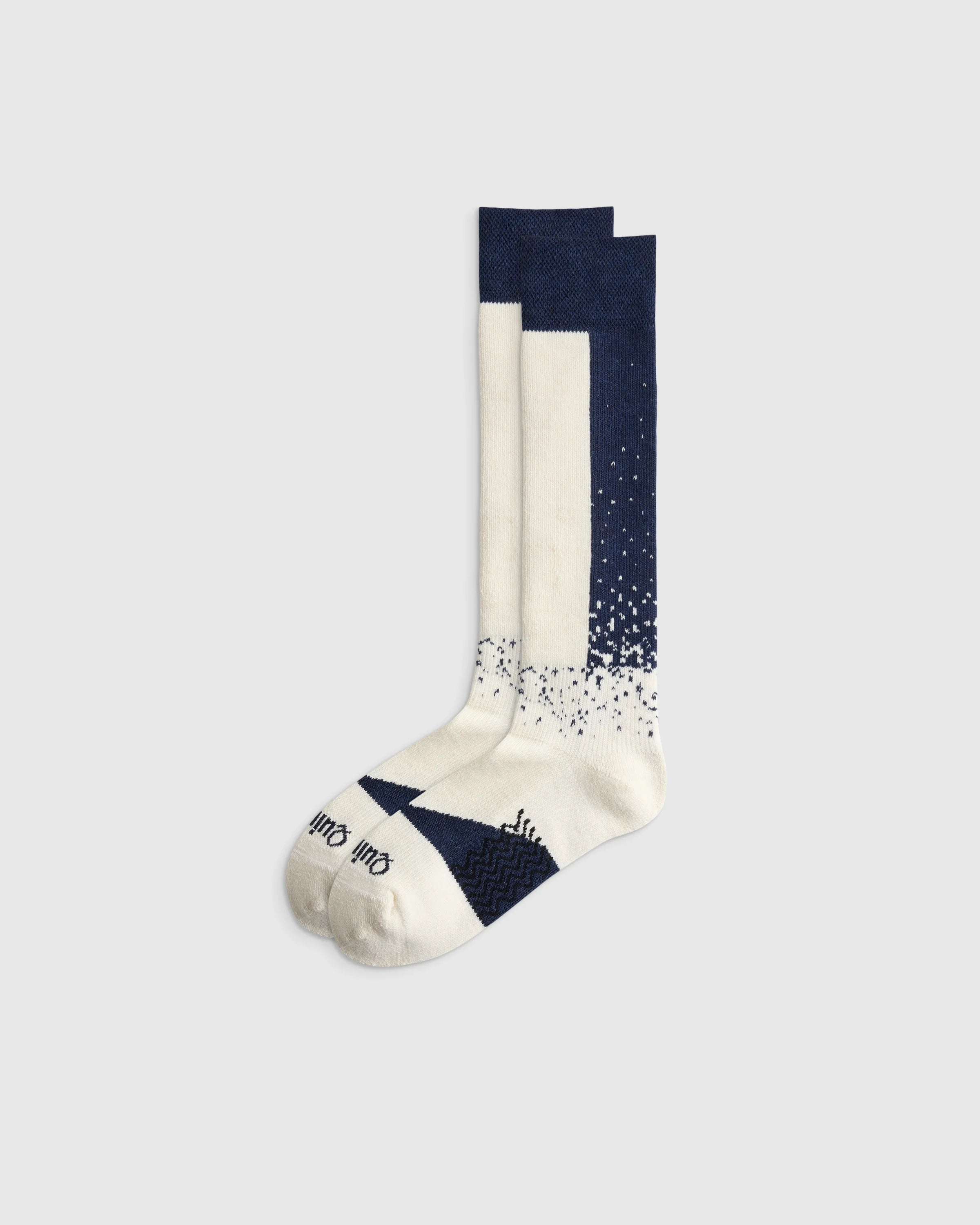Alpaca Lightweight Ski Socks (3-Pack) - S / White/Navy Secondary image