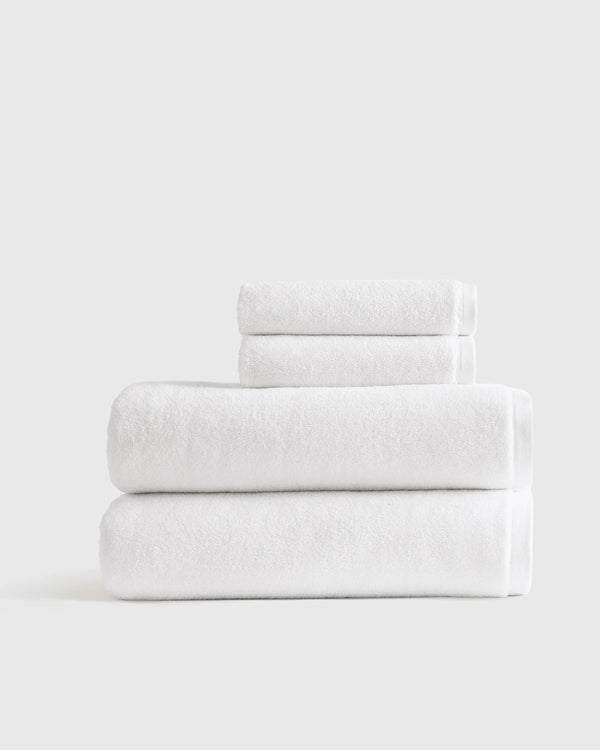 Plush Organic Turkish Cotton Bath Sheet Bundle (4 pieces) - One Size / White