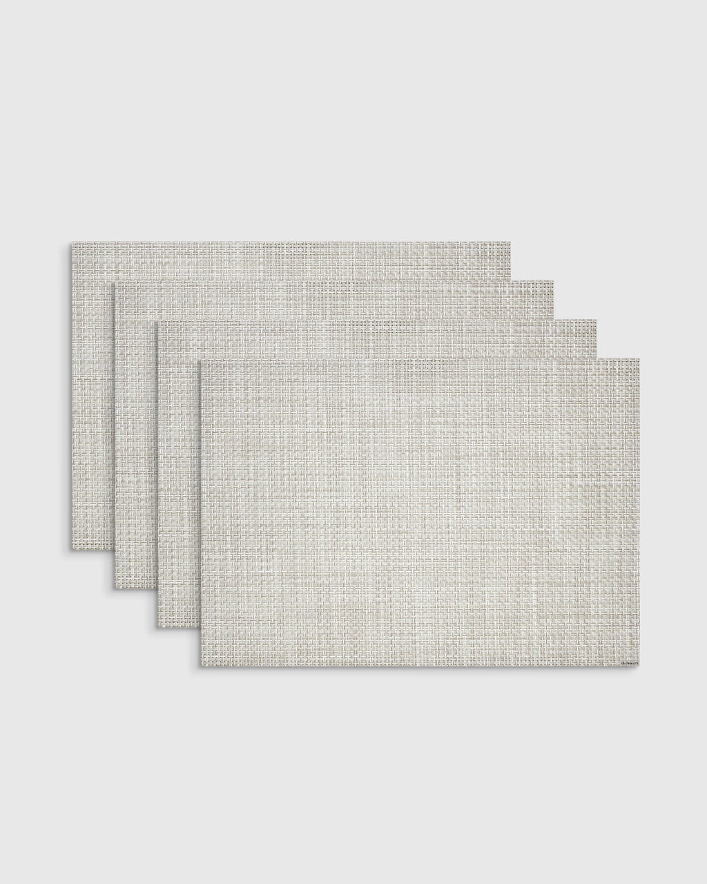 Basketweave Easy-Care Rectangular Placemat, Set of 4 by Chilewich - One Size / Celadon