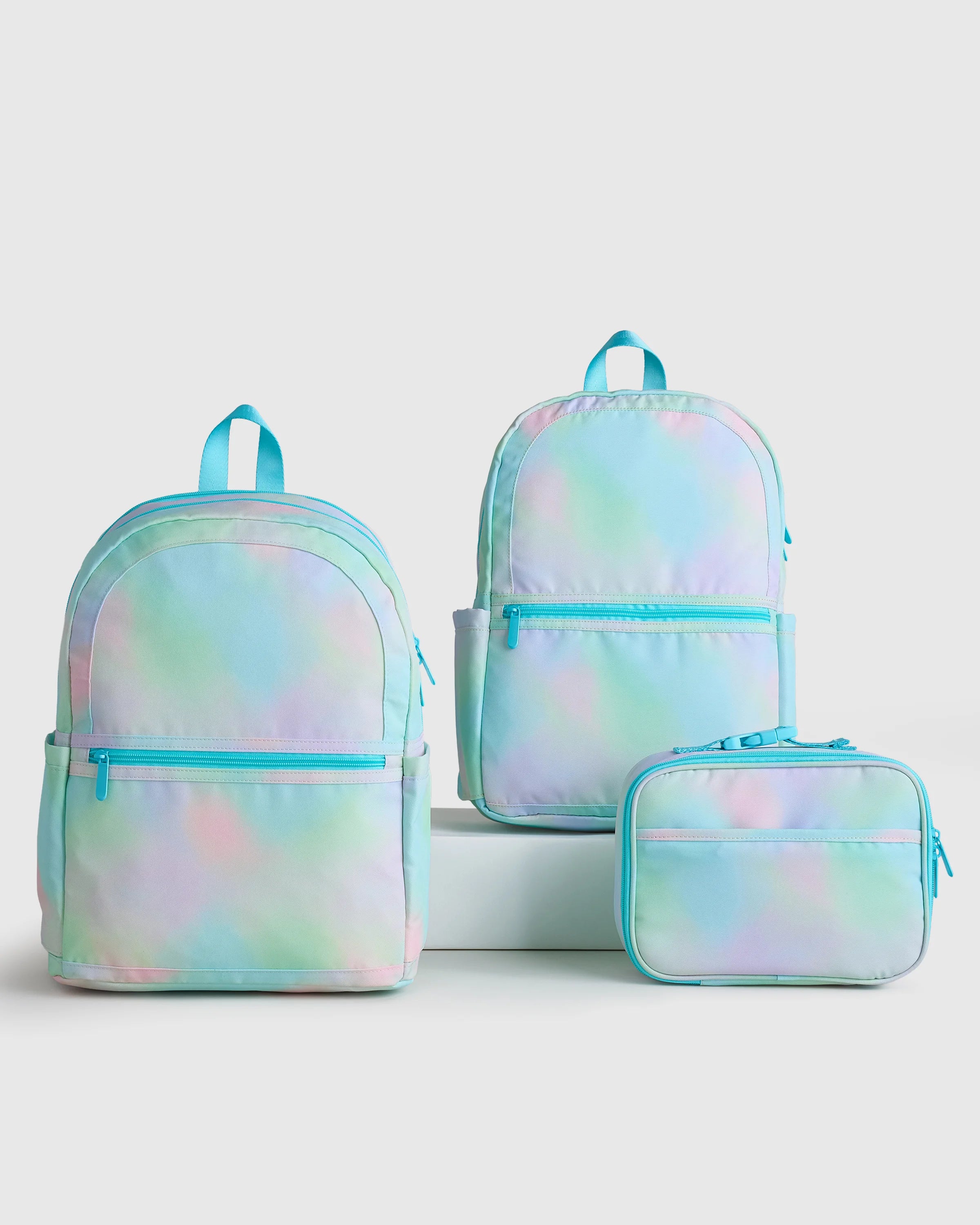 Recycled Double Pocket Backpack - One Size / Rainbow Clouds Secondary image