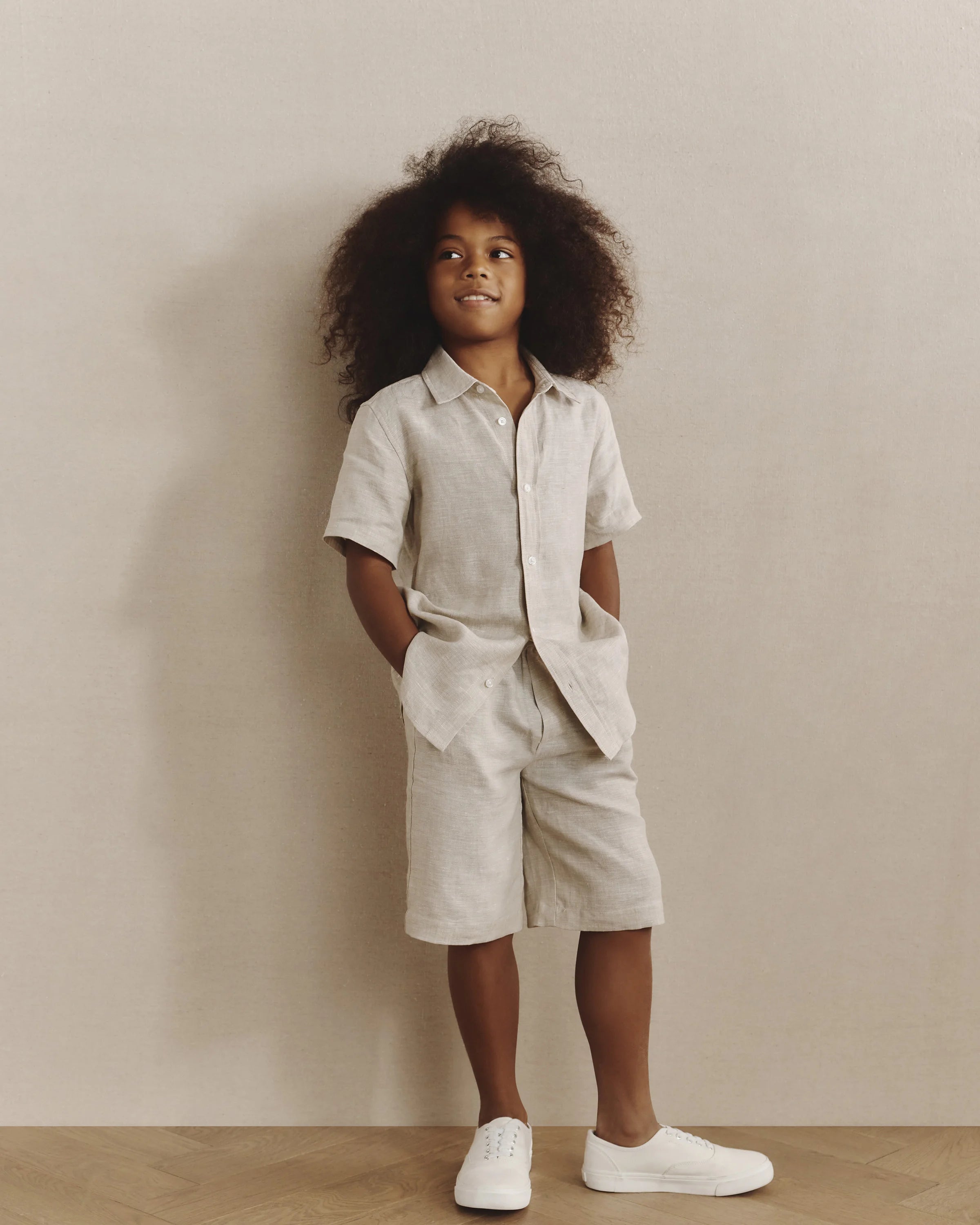 100% European Linen Short Sleeve Shirt - 6 / Flax Secondary image