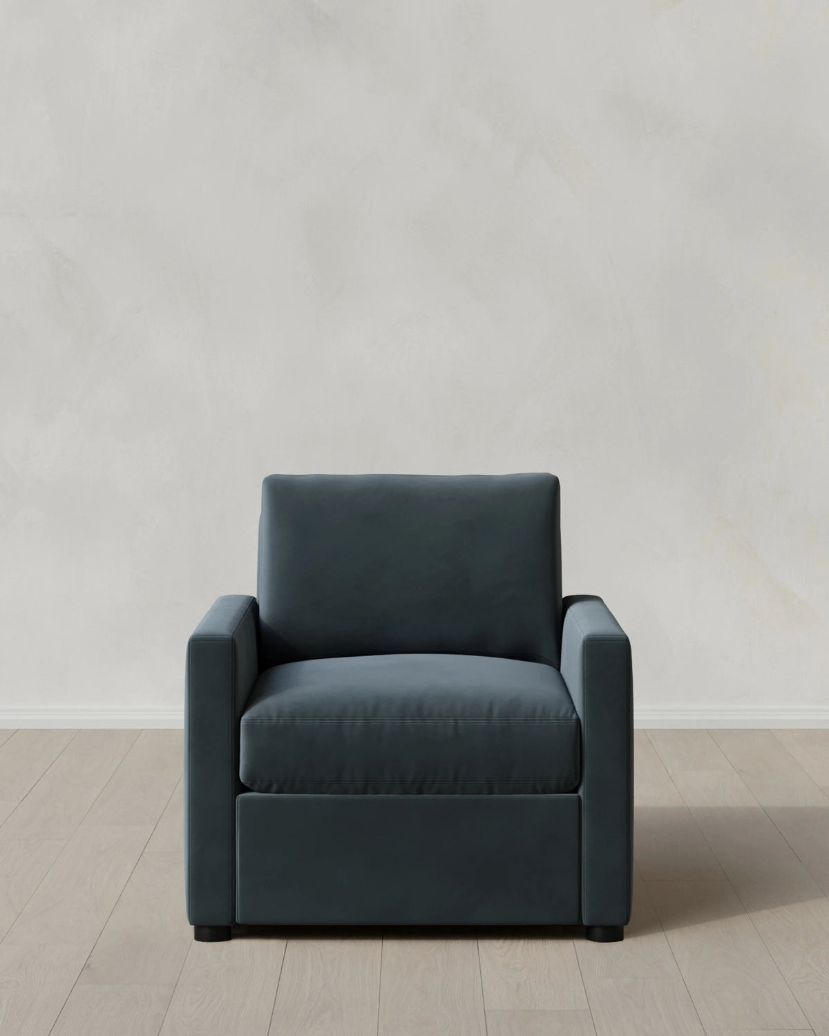 Brennan Accent Chair in Performance Velvet - One Size / Pine Main image
