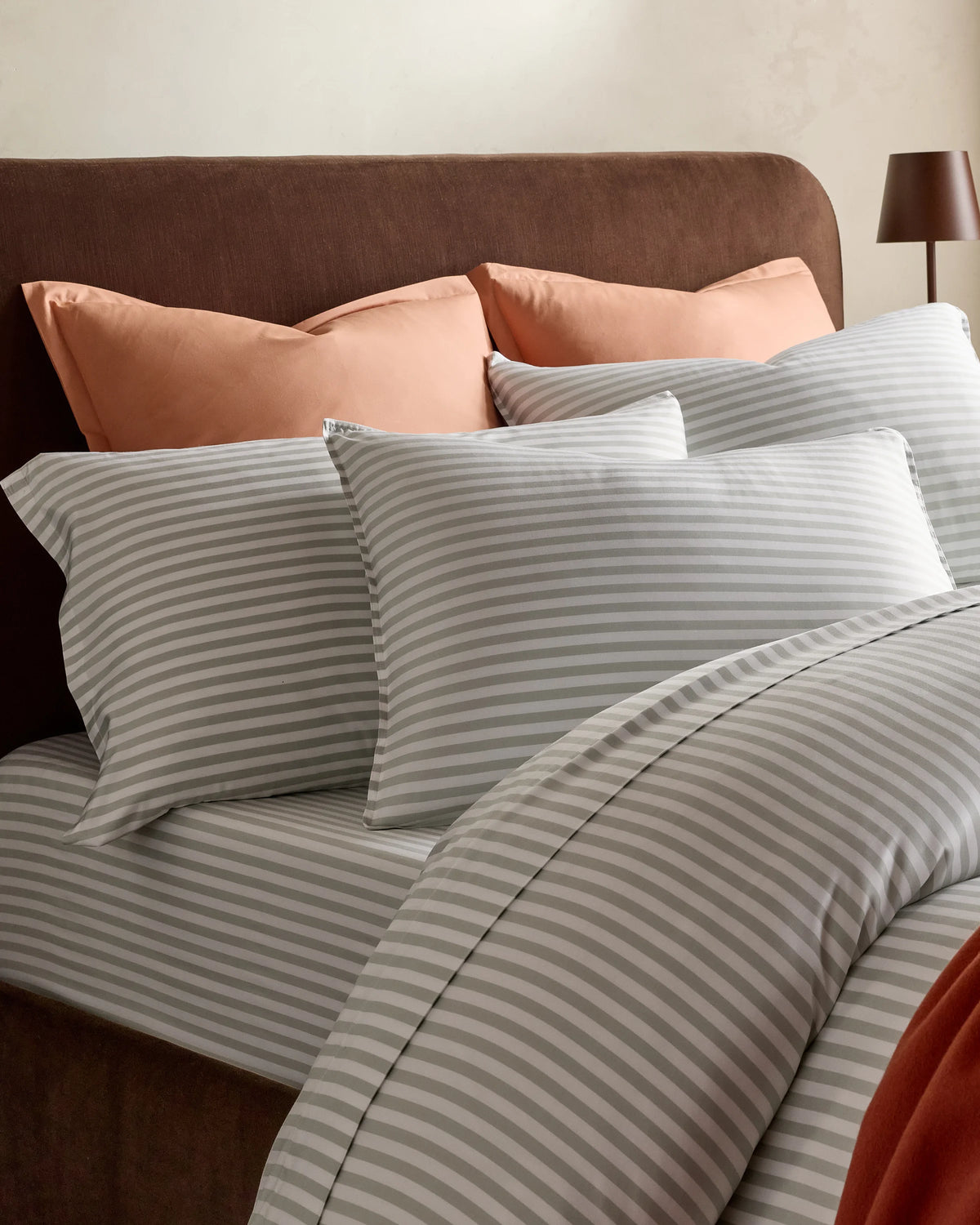 Bamboo Stripe Duvet Cover Set - Twin / Double Stripe Espresso