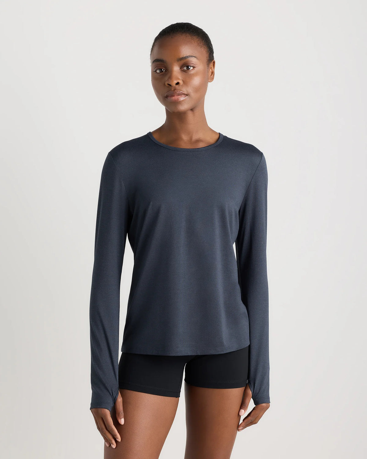 Flowknit Breeze Long Sleeve Top - XS / Heather Deep Navy Main image