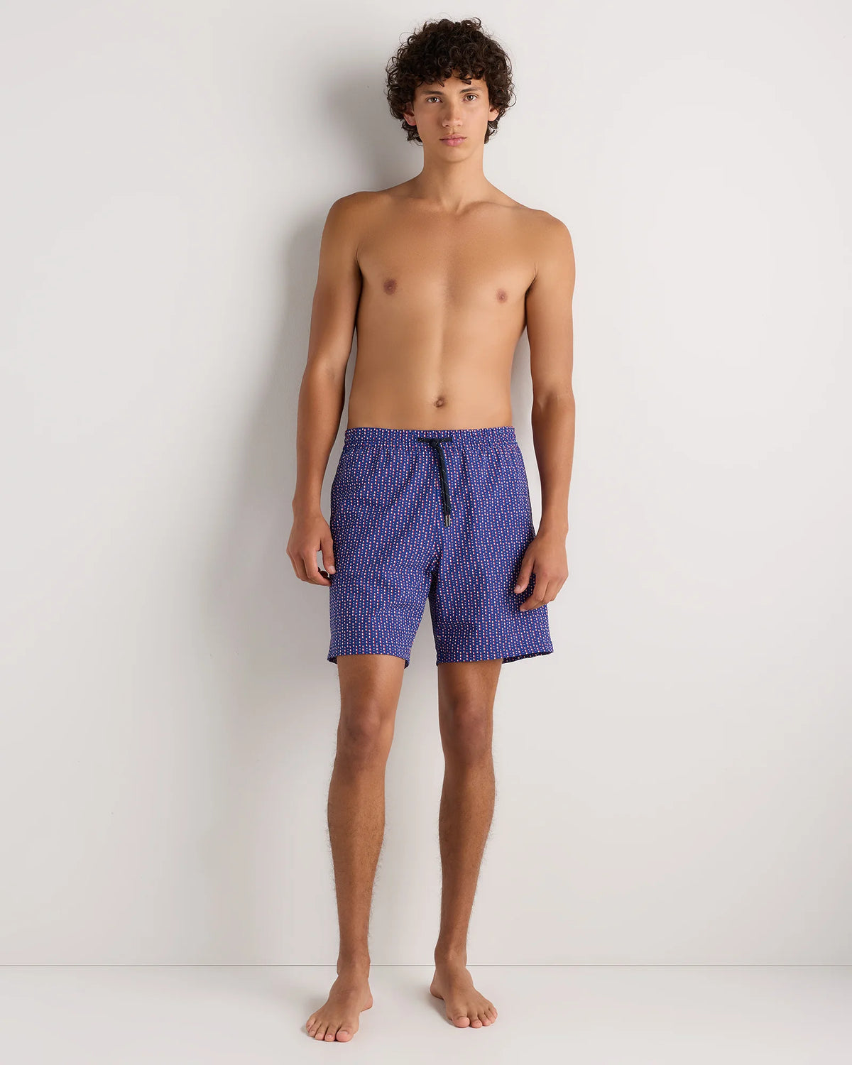 Italian Swim Trunks - 7" - XS / Navy Diamond Geo Main image