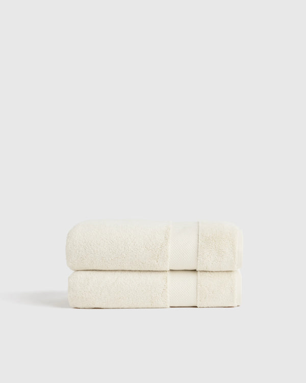 Turkish Ultra Plush Bath Towel (Set of 2) - One Size / White