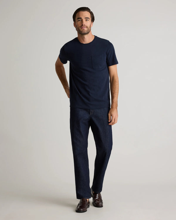 100% Organic Cotton Slub Pocket Tee - S / Bold Black