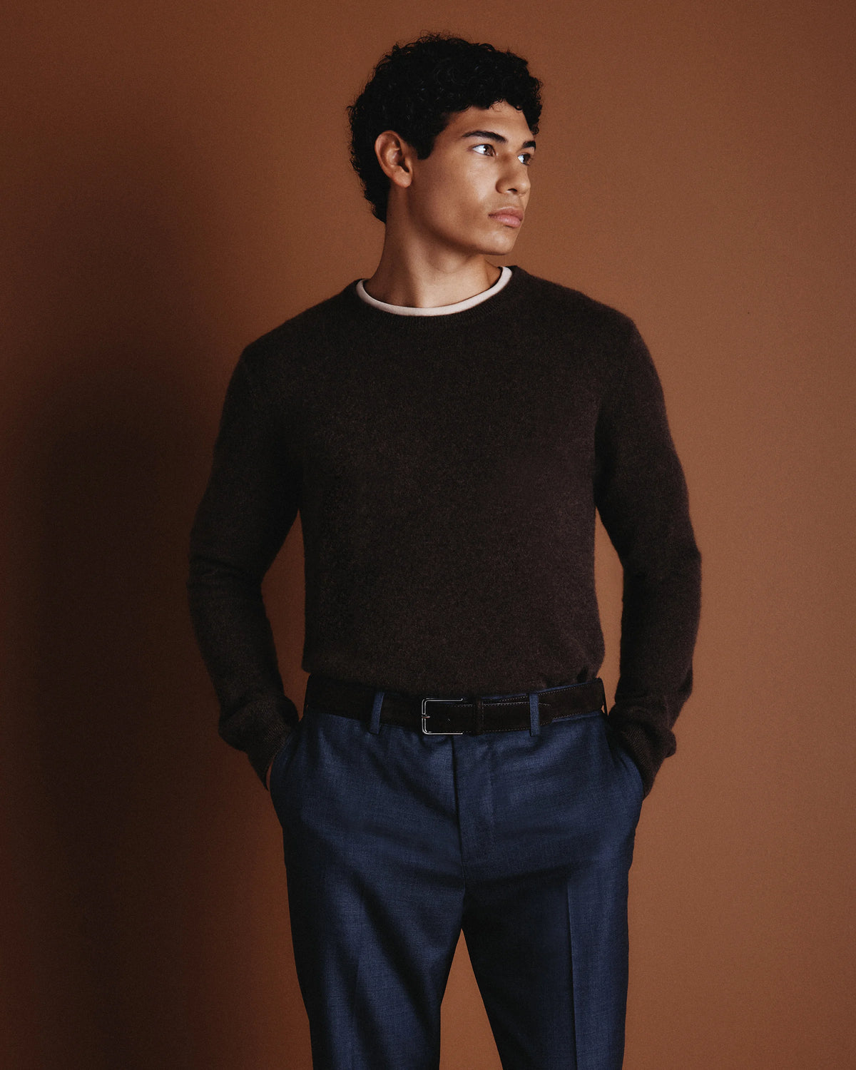 Mongolian Cashmere Crewneck Sweater - XS / Black