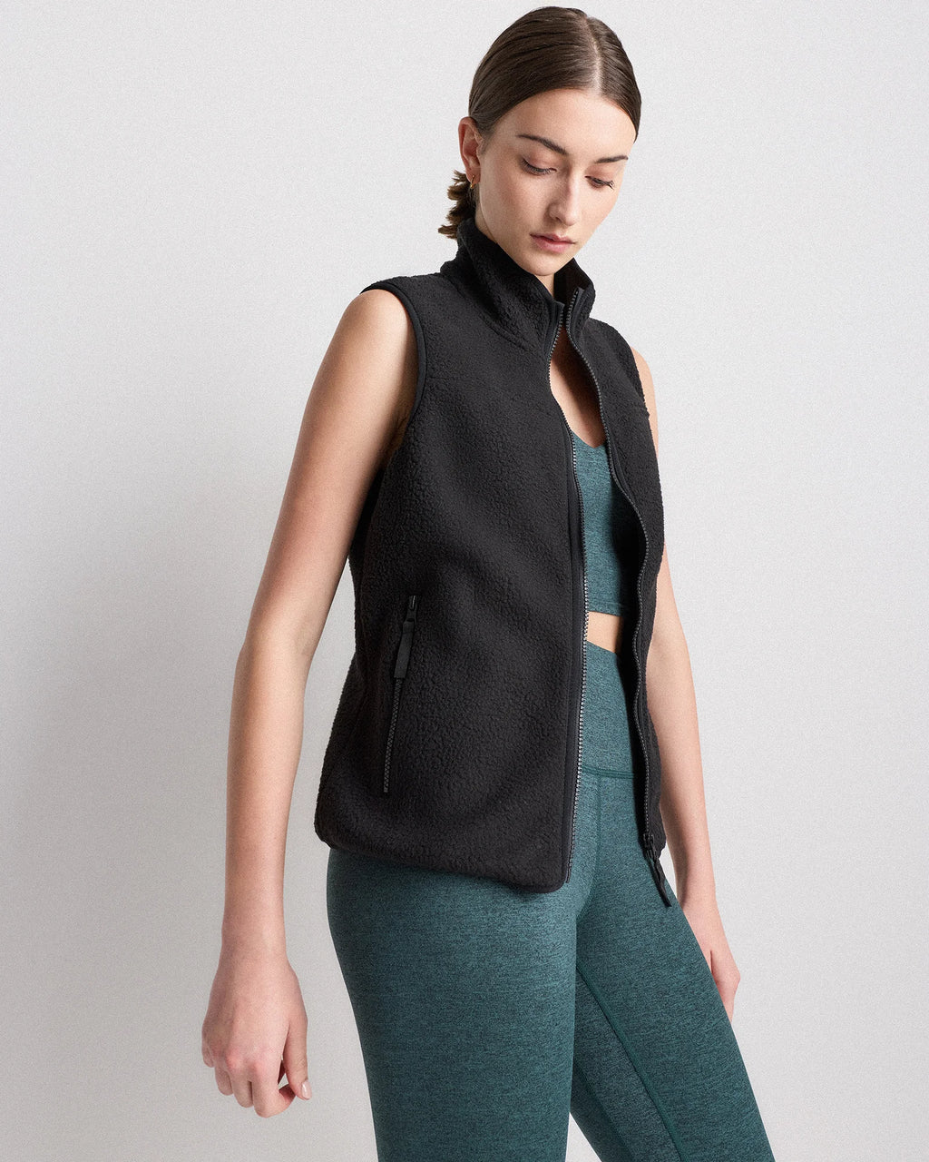 Sherpa Full-Zip Vest - XS / Black