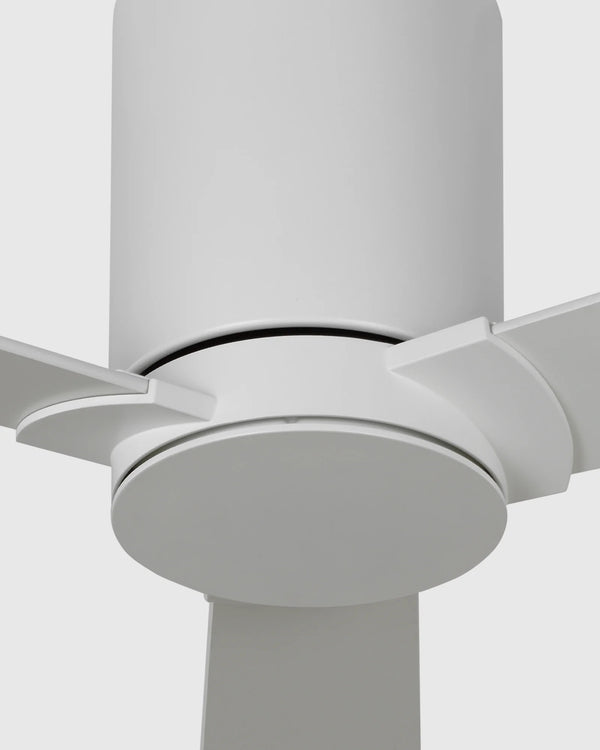 Minimalist Hugger Wood Blade Ceiling Fan - 44" / White